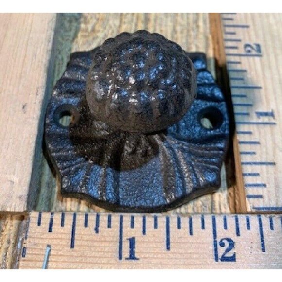 Four (4) Drawer Pulls Vintage Cast Iron Drawer Knob 2 1/4" wide Base 0170-0062 - Picture 12 of 12